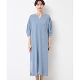 【洗える】インディゴ天竺デニム調リラクシーワンピース | Dessin | 詳細画像9 