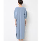 【洗える】インディゴ天竺デニム調リラクシーワンピース | Dessin | 詳細画像11 