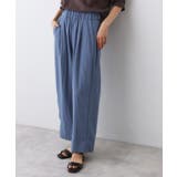 ブルー(093) | 【ウエストゴム/洗える】リラクシーナイロンパンツ | Dessin