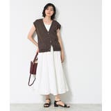 【ウエストゴム・洗える】ジャガードフレアースカート | Dessin | 詳細画像2 