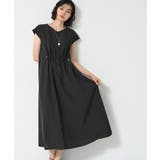 チャコールグレー(014) | 【洗える】ウエストドロストリングワンピース | Dessin