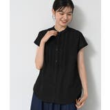 【洗える】スタンドカラーフリルブラウス | Dessin | 詳細画像5 