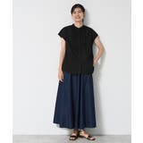 【洗える】スタンドカラーフリルブラウス | Dessin | 詳細画像7 