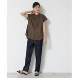 【洗える】スタンドカラーフリルブラウス | Dessin | 詳細画像11 