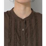 【洗える】スタンドカラーフリルブラウス | Dessin | 詳細画像16 