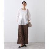 【洗える】フロントリボン七分袖ブラウス | Dessin | 詳細画像3 