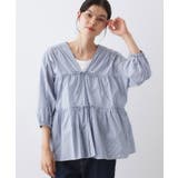 【洗える】フロントリボン七分袖ブラウス | Dessin | 詳細画像10 