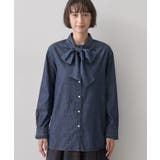 【ボウタイ取り外し可】2WAYデニムフリルシャツ | Dessin | 詳細画像13 