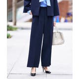 ネイビー(094) | 【入卒/セレモニー/セットアップ可能】ダブルクロスワイドパンツ | Dessin