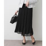 【入卒/セレモニー/ウエストゴム/洗える】シフォンプリーツスカート | Dessin | 詳細画像1 