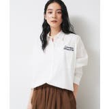 【洗える】刺繍ロゴ入りオーバーシャツ | Dessin | 詳細画像1 