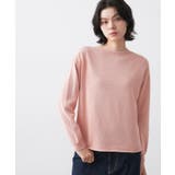 【洗える】ミドルゲージボートネックカラーニット | Dessin | 詳細画像14 