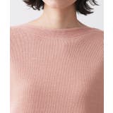 【洗える】ミドルゲージボートネックカラーニット | Dessin | 詳細画像21 