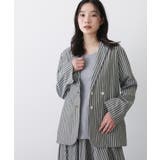 【セットアップ可/洗える】ストライプシャツジャケット | Dessin | 詳細画像2 