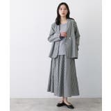 【セットアップ可/洗える】ストライプシャツジャケット | Dessin | 詳細画像3 