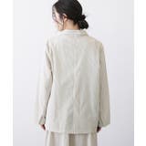 【セットアップ可/洗える】ストライプシャツジャケット | Dessin | 詳細画像11 