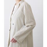 【セットアップ可/洗える】ストライプシャツジャケット | Dessin | 詳細画像13 