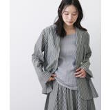 チャコールグレー(313) | 【セットアップ可/洗える】ストライプシャツジャケット | Dessin