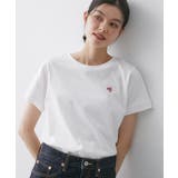 ホワイト(002) | 【洗える】半袖ボックスシルエットカットソー | Dessin