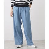 【洗える】綿麻ドロストライトデニムパンツ | Dessin | 詳細画像1 