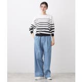 【洗える】綿麻ドロストライトデニムパンツ | Dessin | 詳細画像2 