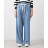 【洗える】綿麻ドロストライトデニムパンツ | Dessin | 詳細画像9 