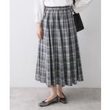【ウエストゴム/洗える】映えチェック柄スカート | Dessin | 詳細画像1 