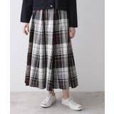 レッド(261) | 【ウエストゴム/洗える】映えチェック柄スカート | Dessin