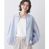 【洗える】バルーンスリーブバンドカラーシャツ | Dessin | 詳細画像5 