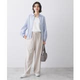 【洗える】バルーンスリーブバンドカラーシャツ | Dessin | 詳細画像7 