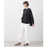 【体型カバー/レイヤード/洗える】ジョーゼットプルオーバーブラウス | Dessin | 詳細画像8 