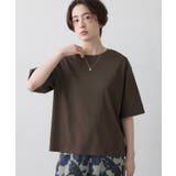 【汗シミ防止/UVカット】配色スリーブ 五分袖プルオーバー | Dessin | 詳細画像26 