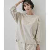 ライトベージュ(051) | バックヘンリーカットソー長袖 | Dessin