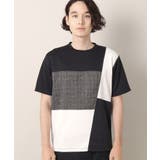 ツイード切替ブロックTシャツ | Dessin | 詳細画像9