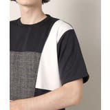 ツイード切替ブロックTシャツ | Dessin | 詳細画像13