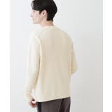 【洗える】コットンカシミヤワッフルプルオーバー | Dessin | 詳細画像1