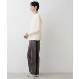 【洗える】コットンカシミヤワッフルプルオーバー | Dessin | 詳細画像3