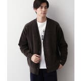 ブラウン(044) | 【洗える】モールカーディガン | Dessin