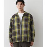 モカブラウン(342) | 【洗える】チェック柄シャツ | Dessin