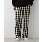 【洗える】チェック柄ドロストパンツ | Dessin | 詳細画像1