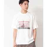 ホワイト(001) | 【洗える】フォトプリントTシャツ | Dessin