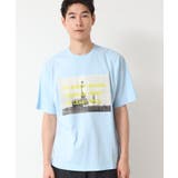 ブルー(092) | 【洗える】フォトプリントTシャツ | Dessin