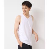 ホワイト(001) | フライスタンクトップ | Dessin