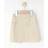 ライトベージュ(051) | コーデュロイ巻き風スカート | Dessin