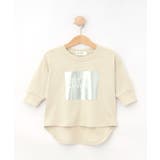 【リンクコーデ/洗える】箔プリント7分袖Tシャツ | Dessin | 詳細画像1 