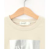 【リンクコーデ/洗える】箔プリント7分袖Tシャツ | Dessin | 詳細画像3 