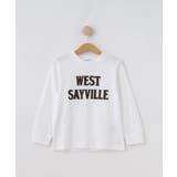 ホワイト(001) | 【リンクコーデ】ロゴアップリケロングスリーブTシャツ | Dessin