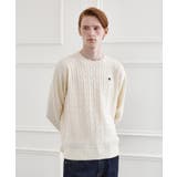 ホワイト(002) | 【LIMITED】ワンポイント刺繍ケーブルニット | TAKEO KIKUCHI