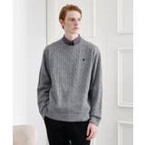 チャコールグレー(013) | 【LIMITED】ワンポイント刺繍ケーブルニット | TAKEO KIKUCHI