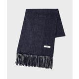 ネイビー(094) | 【ラッピング巾着セット】カシミヤブレンド リバーシブルマフラー | TAKEO KIKUCHI